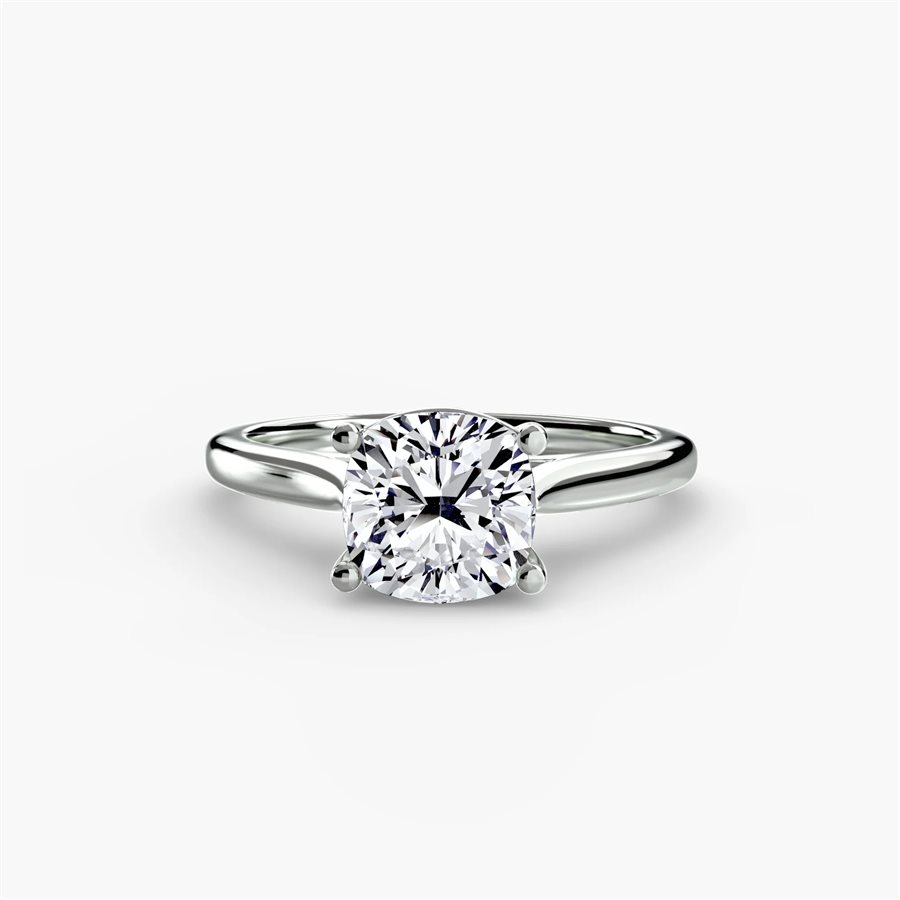 Cushion solitaire ring