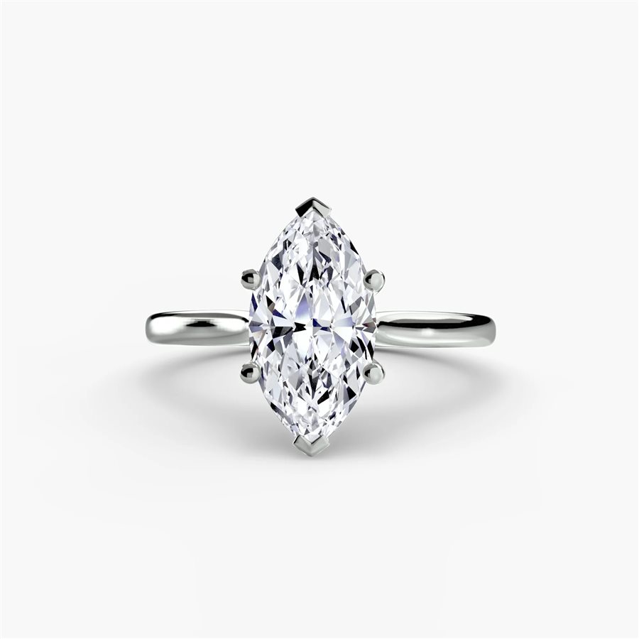 Marquise solitaire ring