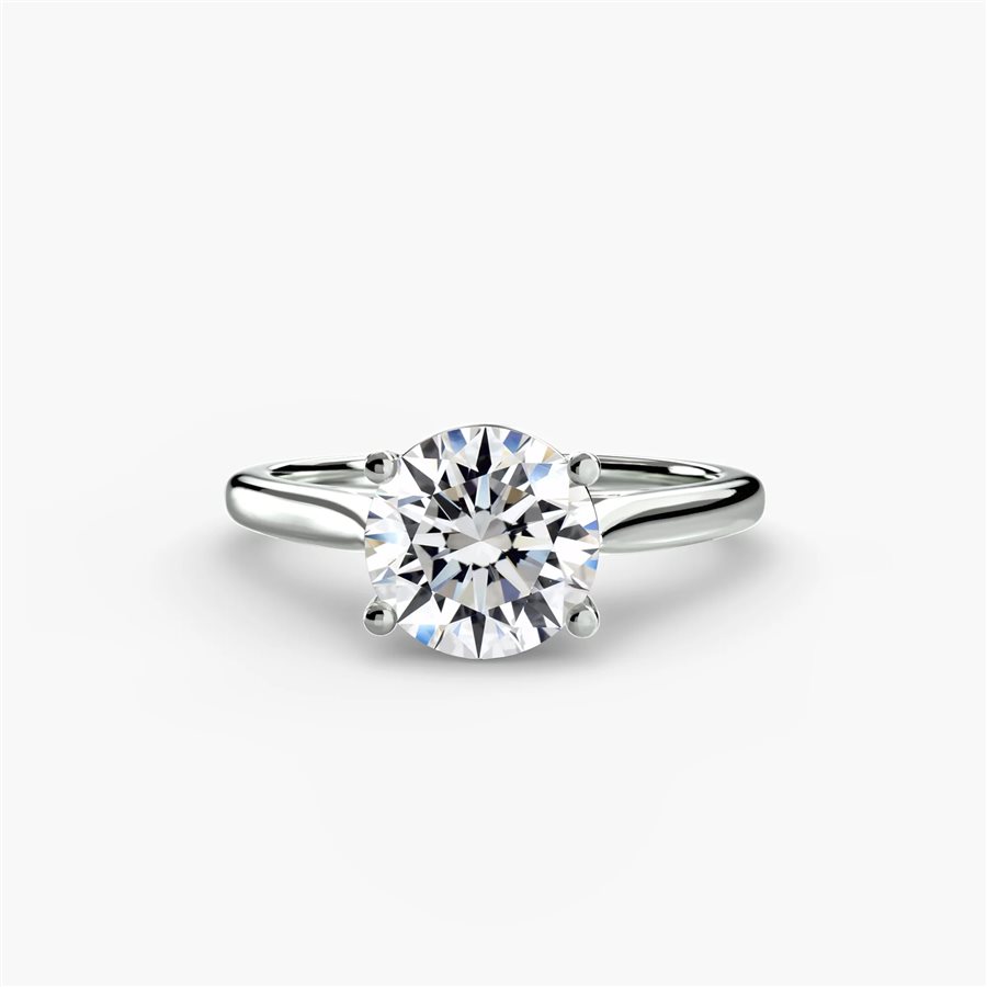Round solitaire ring